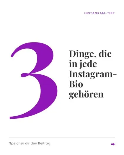 Instagram-Beitrag von Blay-Design: 3 Dinge, die in jede Instagram-Bio gehören