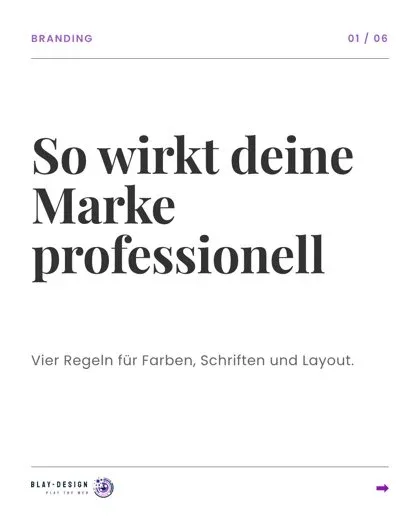 Instagram-Beitrag von Blay-Design: So wirkt deine Marke professionell